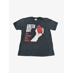 Green Day 2024 Grenade Saviors Tour Shirt American Idiot Dookie L